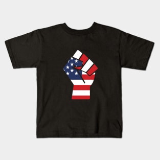 American Unity Fist Independence Day Kids T-Shirt